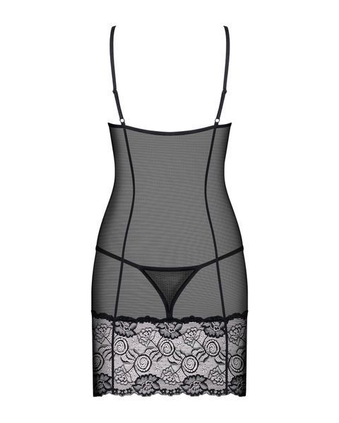 Сорочка Obsessive Alluria chemise & thong 10512 фото