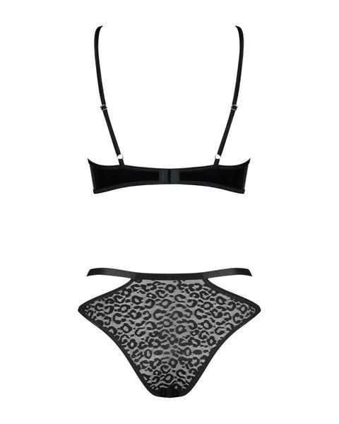 Еротичний комплект під латекс зі стрепами Obsessive Bagirela 2-pcs set 10090 фото