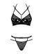 Еротичний комплект під латекс зі стрепами Obsessive Bagirela 2-pcs set 10090 фото 6