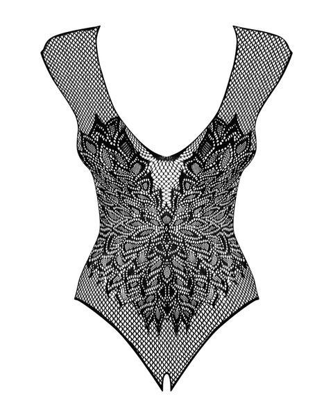 Бодістокінг із великої сітки з мереживом Obsessive B112 teddy XL/XXL 00142 фото