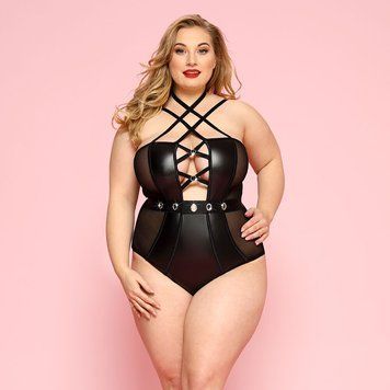 Сексуальне боді JSY &laquo;Пристрасна Лорейн&raquo; Plus Size Black 00145 фото