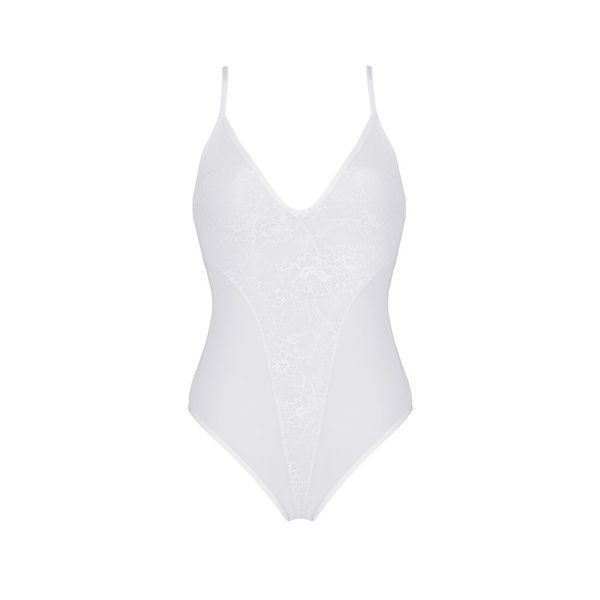 Боді з ажурним декором та відкритим кроком Passion URSULA BODY 00062 фото