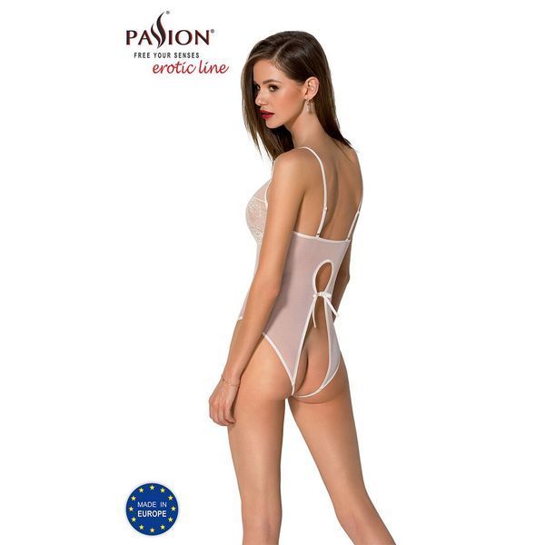 Боді з ажурним декором та відкритим кроком Passion URSULA BODY 00062 фото