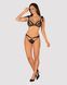 Напівпрозорий еротичний комплект Obsessive Obsessivia 2-pcs set black 10097 фото 2