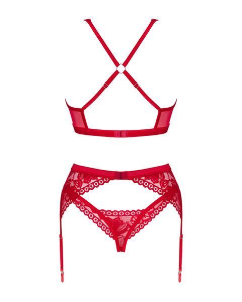Комплект білизни Obsessive Lacelove cupless 3-pcs set 10252 фото