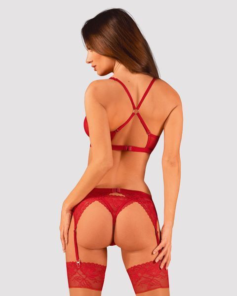 Комплект білизни Obsessive Lacelove cupless 3-pcs set 10252 фото