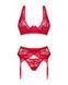 Комплект білизни Obsessive Lacelove cupless 3-pcs set 10252 фото 6