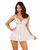 Пеньюар і трусики Obsessive Heavenlly babydoll & thong 10538 фото