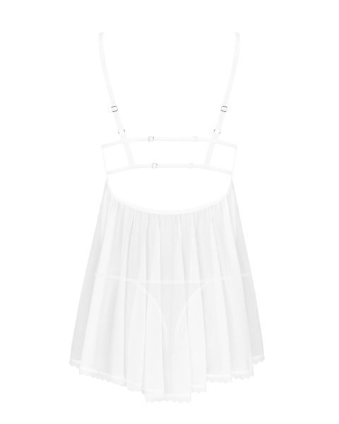 Пеньюар і трусики Obsessive Heavenlly babydoll & thong 10538 фото