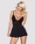 Сатиновий пеньюар із мереживом Obsessive 810-BAB-2 babydoll & thong 10585 фото