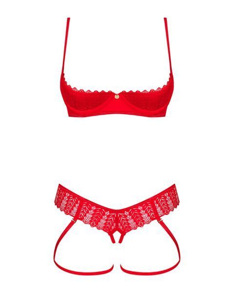 Комплект Obsessive Ingridia 2-pcs crotchless set 10210 фото