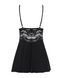 Сатиновий пеньюар із мереживом Obsessive 810-BAB-2 babydoll & thong 10585 фото 2