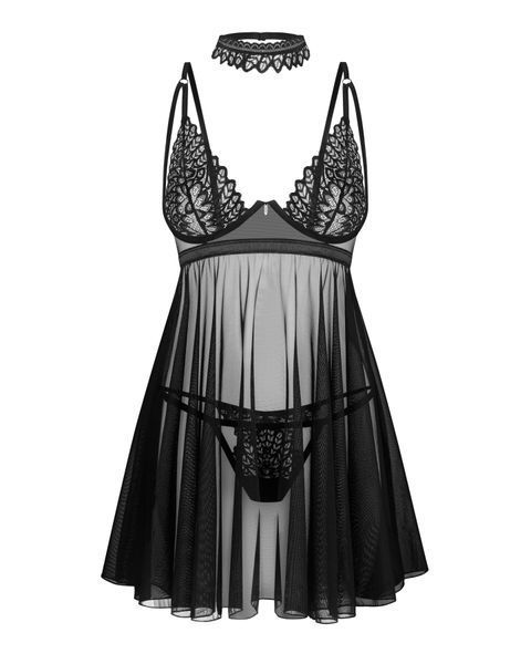 Бебі-дол Obsessive Donarella babydoll & thong 10609 фото