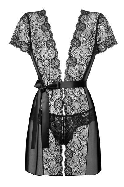 Пеньюар Obsessive Alluria peignoir & thong 10545 фото