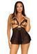 Сорочка бебі-дол з відкритими чашками Leg Avenue Lace and mesh babydoll & panty 10548 фото 4