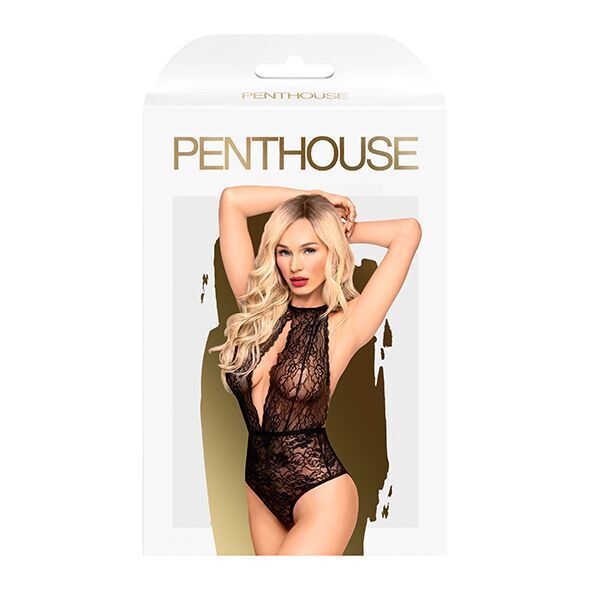 Боді з глибоким декольте та високими трусиками Penthouse 00009 фото