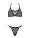 Напівпрозорий комплект Obsessive Celia Noir 2-pcs set 10115 фото 4