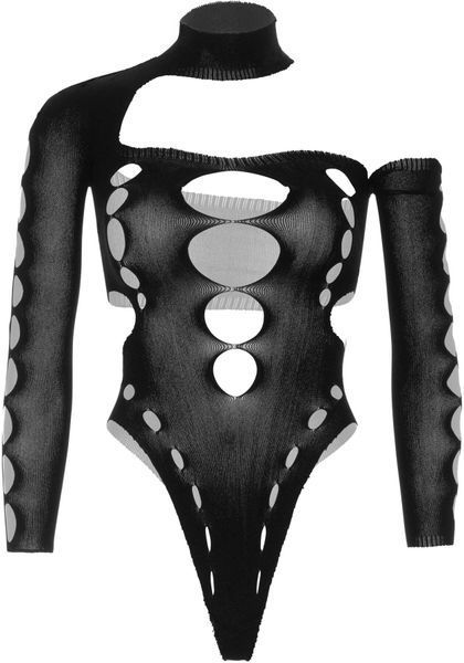 Безшовне боді на одне плече Leg Avenue Seamless thong back bodysuit 00125 фото