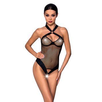 Сітчастий боді з халтером Passion Amanda Body 00016 фото