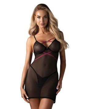 Пеньюар Obsessive Novenes chemise & thong 10560 фото