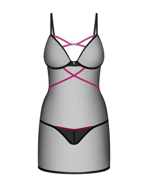 Пеньюар Obsessive Novenes chemise & thong 10560 фото