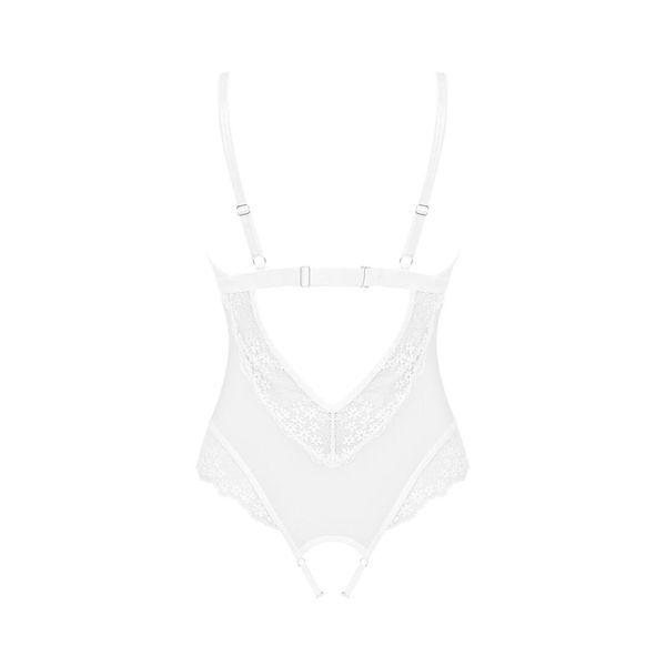 Еротичне напівпрозоре боді Obsessive Heavenlly crotchless teddy 00156 фото