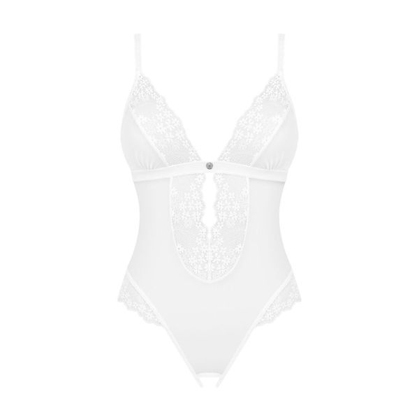 Еротичне напівпрозоре боді Obsessive Heavenlly crotchless teddy 00156 фото