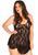 Сорочка бебі-дол Leg Avenue Rose Lace Flair Chemise 10488 фото