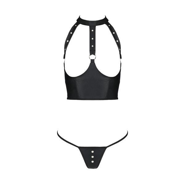 Комплект білизни з відкритими грудьми Passion GENEVIA SET WITH OPEN BRA 10415 фото