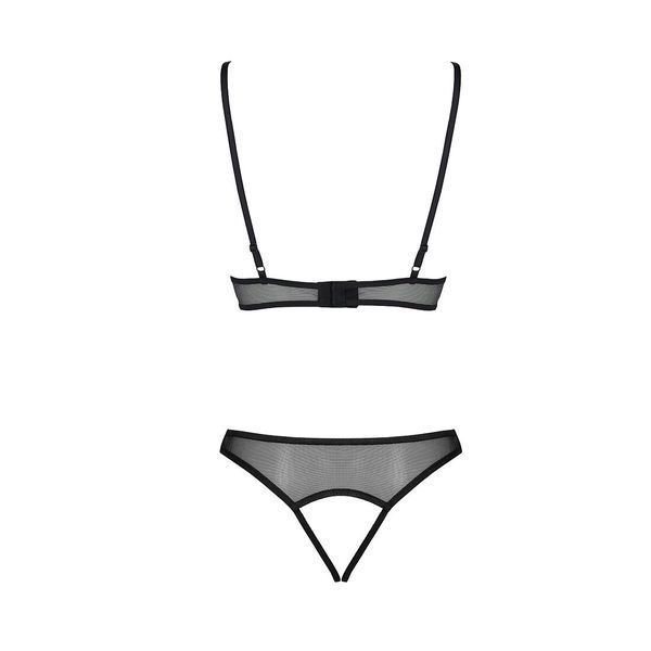 Комплект із бралету з ажурним ліфом та відкритими трусиками Passion CHRISTA SET Open Bra 10185 фото