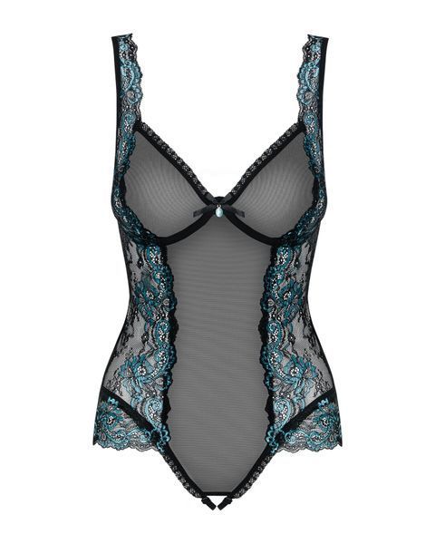 Сітчасте боді на кісточках Obsessive Amanta teddy 00162 фото