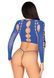 Комплект безшовної білизни Leg Avenue Long sleeve crop top & string 10080 фото 9