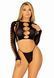 Комплект безшовної білизни Leg Avenue Long sleeve crop top & string 10080 фото 6