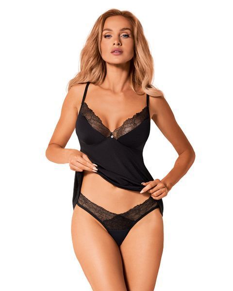 Топ та трусики Obsessive Bella Rou top & panties 10572 фото