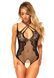 Тедді з відкритим доступом Leg Avenue Net lace crotchless teddy 00108 фото 3