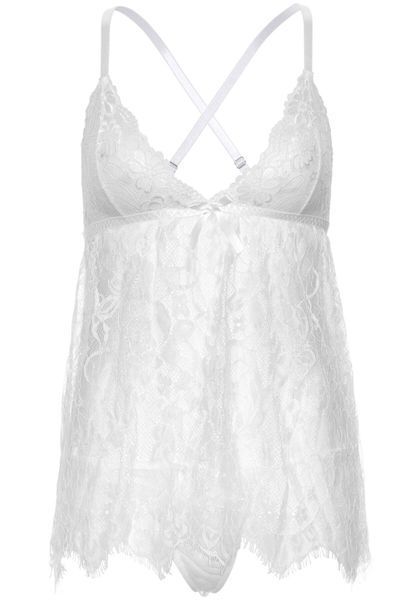 Сорочка бебі-дол Leg Avenue Floral lace babydoll & string 10505 фото