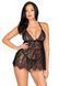 Сорочка бебі-дол Leg Avenue Floral lace babydoll & string 10505 фото 5