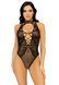 Leg Avenue Net and lace halter bodysuit OS Black 00116 фото 1