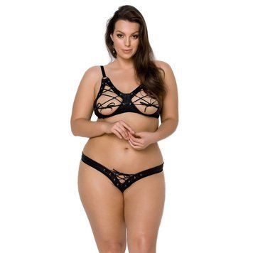 Комплект з екошкіри Passion CELINE BIKINI 10444 фото