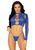 Комплект безшовної білизни Leg Avenue Long sleeve crop top & string 10080 фото