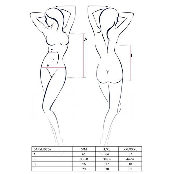 Боді з дуже глибоким декольте Passion DARYL BODY 00049 фото