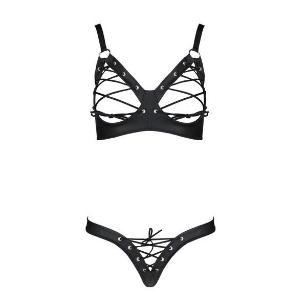 Комплект з екошкіри Passion CELINE BIKINI 10444 фото