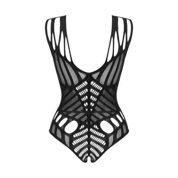 Боді з великими вирізами Obsessive B139 crotchless teddy S/M/L 00130 фото