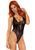 Кружевное боди Leg Avenue Floral lace thong teddy 00135 фото
