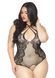 Тедді з відкритим доступом Leg Avenue Net lace crotchless teddy 00138 фото 3